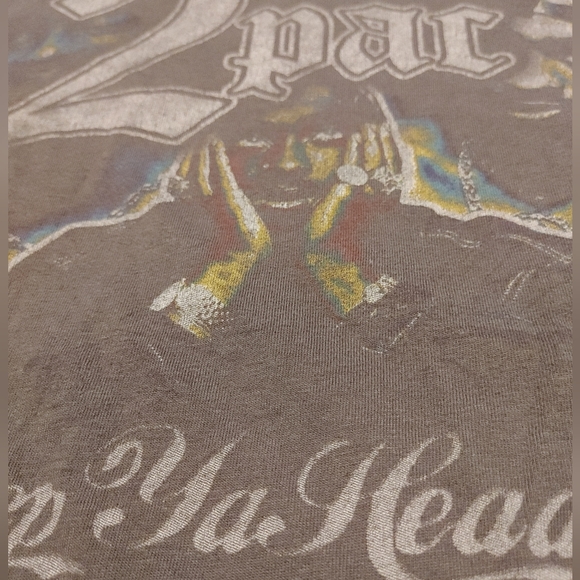 Vintage 2Pac Tupac Shakur shirt rap band tour tee Keep Ya Head Up 1993 Makaveli - Picture 4 of 4